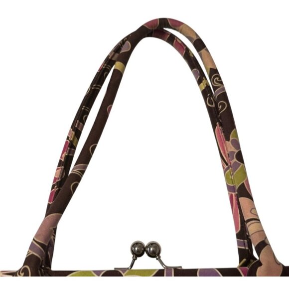 Vera Bradley Floral Bag With Clasp - Picture 8 of 16